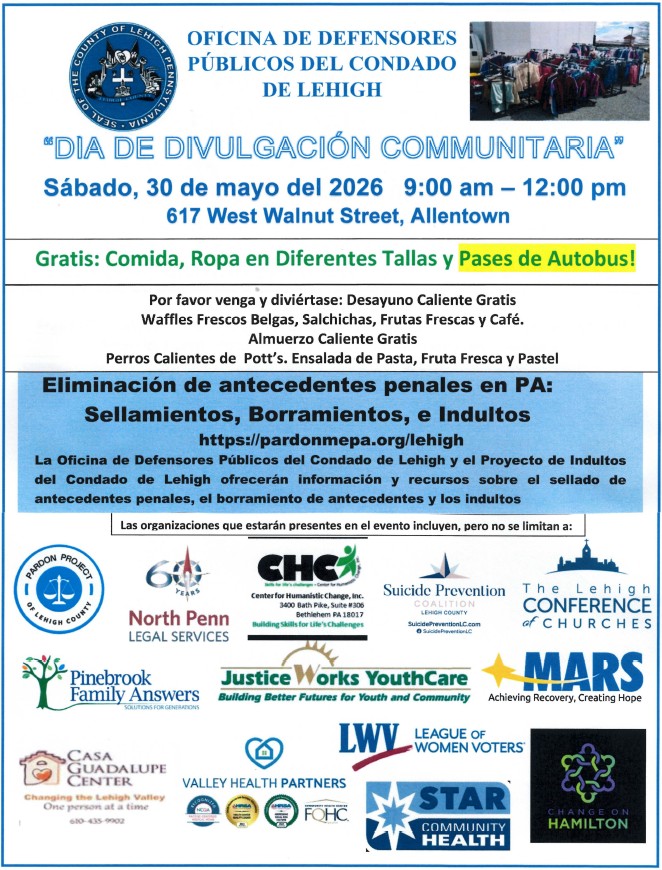 PDO - Dia De Divulagacion Communitaria 05/30/2026